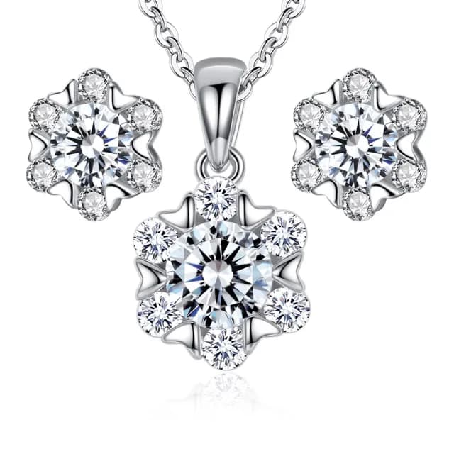 【AchiCat】925純銀項鍊耳環套組(送女友．情人節禮物．母親節)