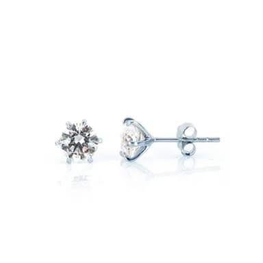 【City Diamond 引雅】裸星K金耳環(中5.5mm)
