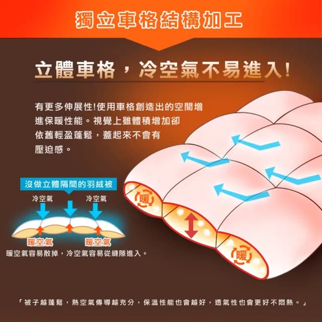 【田中保暖】歐規EN98% 頂級匈牙利羽絨被 極度蓬鬆 純棉防絨布  FP725+ 冬被(雙人6X7尺)