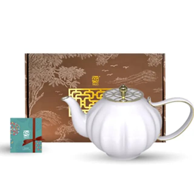 【TALES 神話言】花窗舞影-西式茶壺(文創 禮品 禮物 收藏 骨瓷)