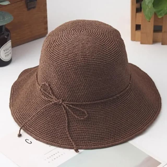 【米蘭精品】現貨+預購 草帽防曬遮陽漁夫帽(純色簡約時尚百搭女帽子母親節禮物4色73rp16)