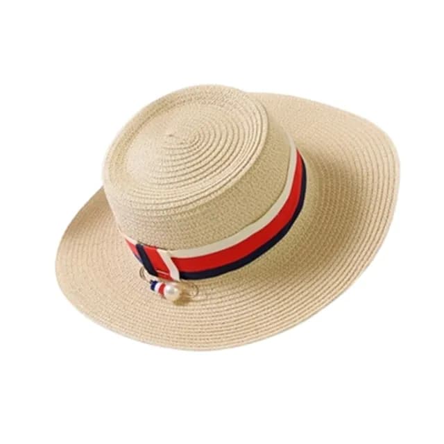 【米蘭精品】現貨+預購 草帽防曬遮陽平頂帽(戶外渡假時尚個性女帽子母親節禮物5色73rp52)