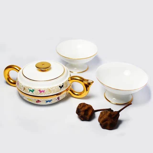 【TALES 神話言】故宮神話-乾隆雅翫-豆茶器-動物紋(文創 藝術 創新 器皿 禮物 1壺2杯)