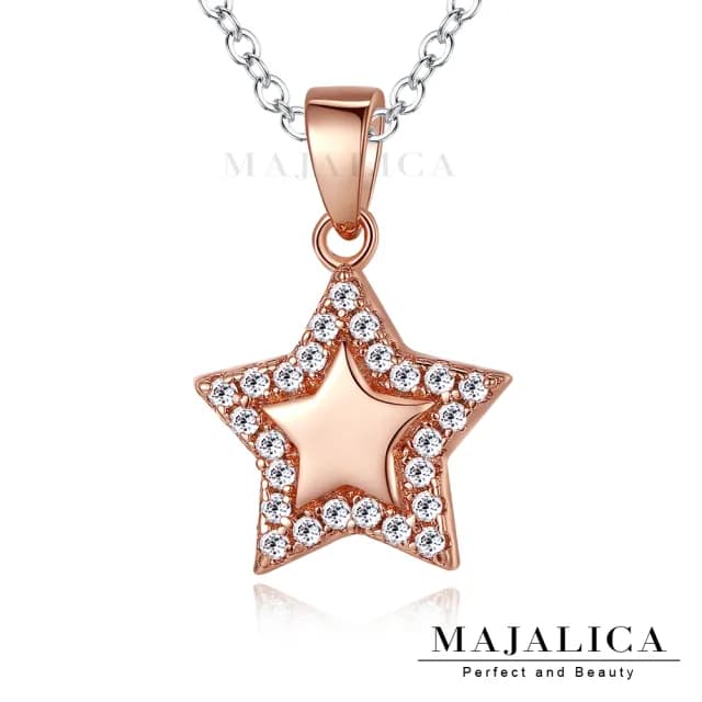 【Majalica】純銀項鍊．交換禮物．快速倉(玫金)
