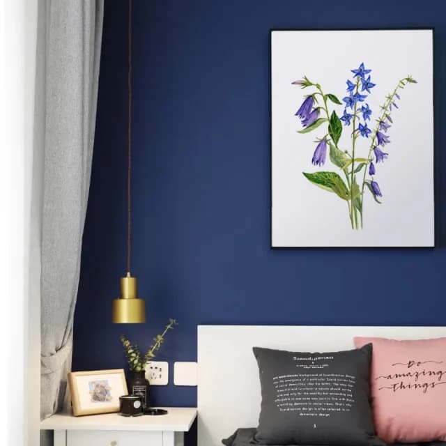 【菠蘿選畫所】風鈴草花束-42x60cm(畫/花/下午茶掛畫/家居佈置/洗手間裝飾/植栽植物)