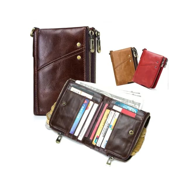 【玩皮工坊】頭層牛皮12卡位短夾錢包 LH113 男夾(兩色可選)