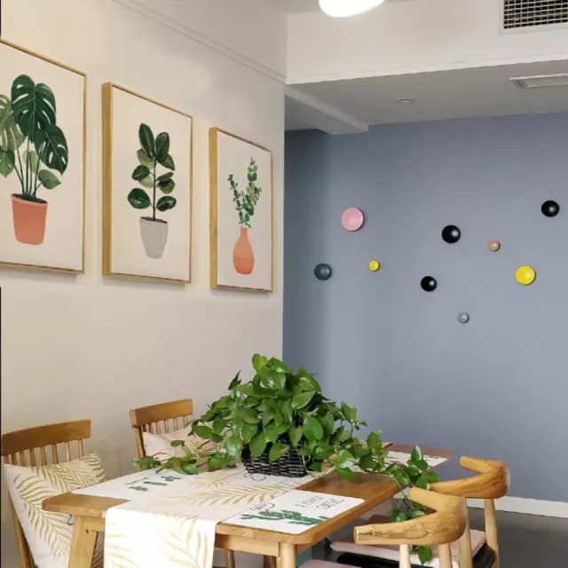 【菠蘿選畫所】盆栽意趣 – 龜背芋-30x40cm(畫/植物/餐桌佈置/拍照道具/咖啡廳/客廳)