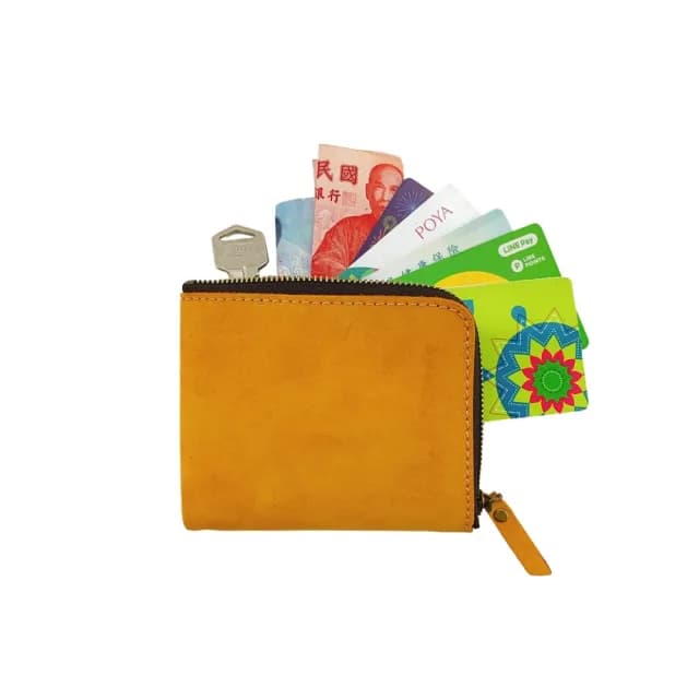 【玩皮工坊】真皮復古瘋馬牛皮復古變色輕薄拉鏈零錢包 LH198 男女零錢包(四色可選)