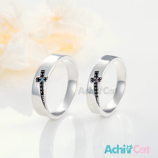 【AchiCat】情侶戒指．純銀戒指 ．防小人尾戒(新年禮物．十字架)