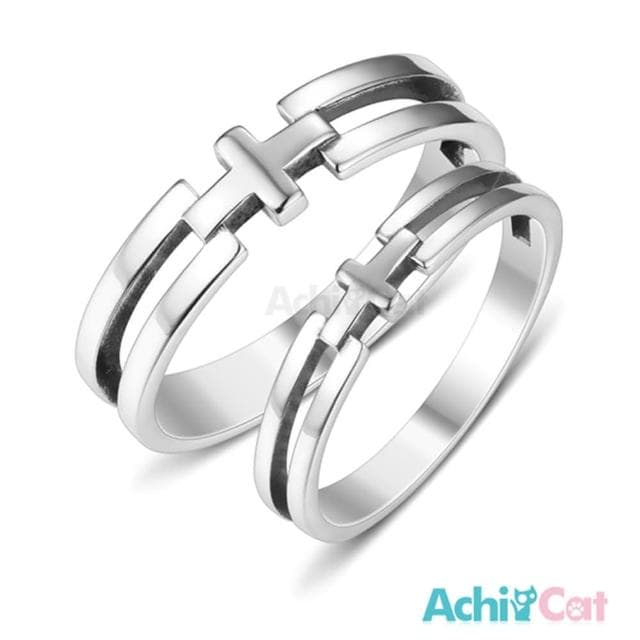 【AchiCat】情侶戒指．純銀戒指 ．防小人尾戒(新年禮物．十字架)