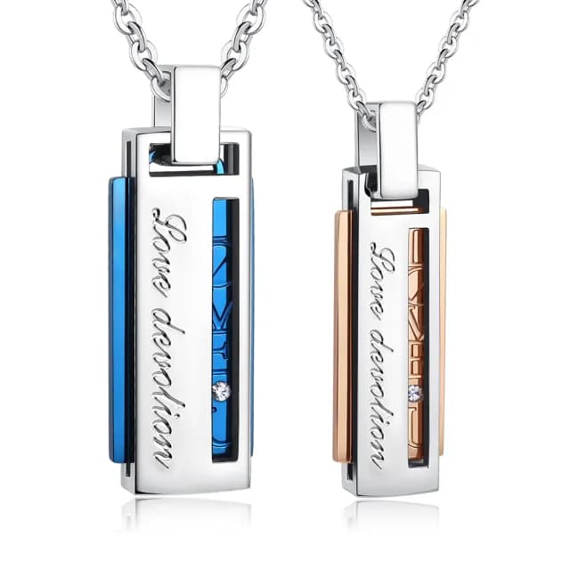 【GIUMKA】新年禮物．開運．情人項鍊．對鍊-單個價(黑色/藍色/玫金)