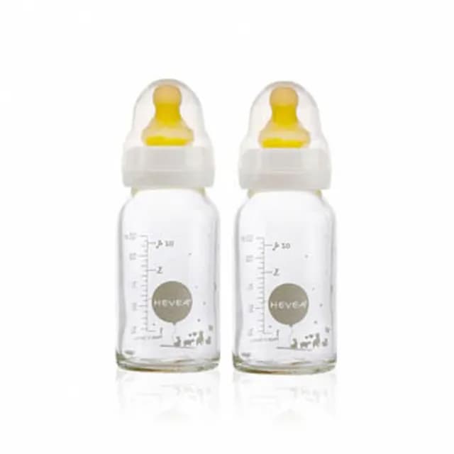 【丹麥Hevea】無毒硼矽玻璃奶瓶120ml（二入）(德國製原裝進口)