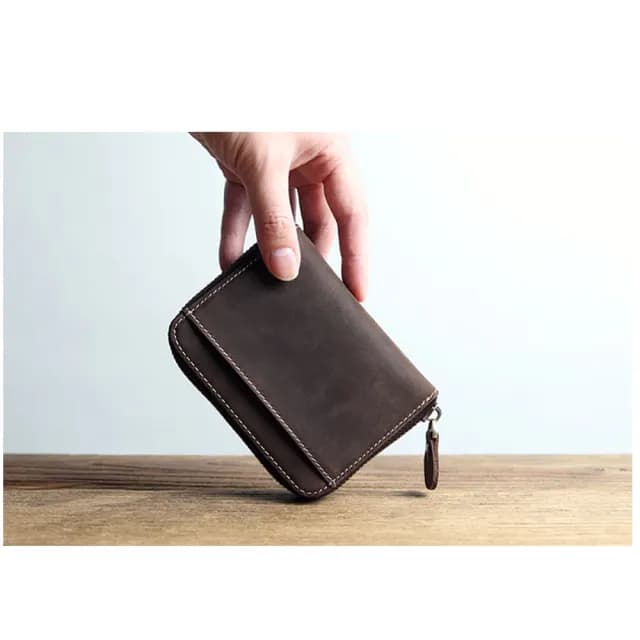 【玩皮工坊】真皮牛皮復古拉鍊零錢包 LH409 男夾女夾(真皮包包 5色可選)