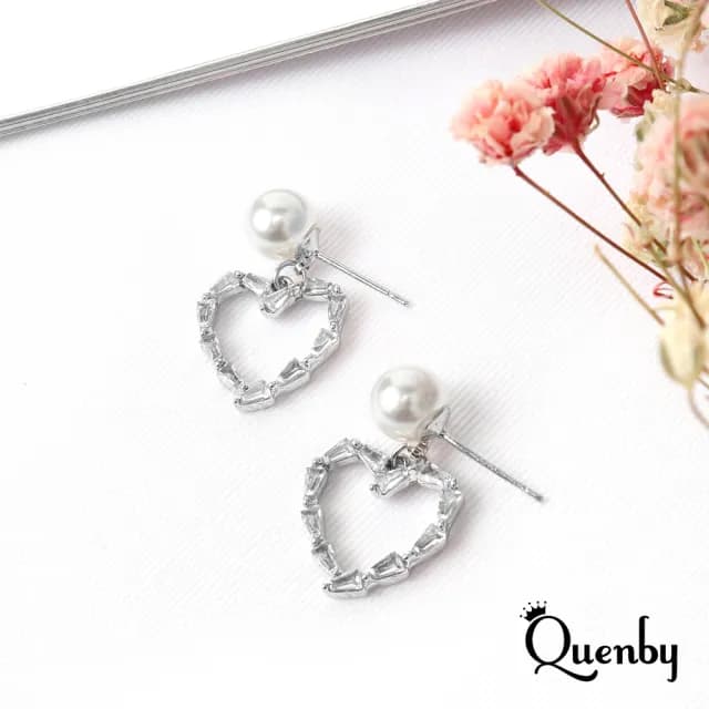 【Quenby】925純銀 百搭顯瘦氣質美女款珍珠耳環(耳針/飾品/配件) - momo購物網 - 好評推薦 -