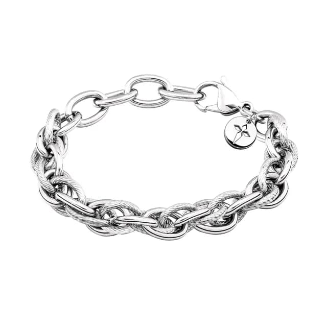 【ROYAL DAMON 羅亞戴蒙】手鍊 交錯層次 大(BK617)