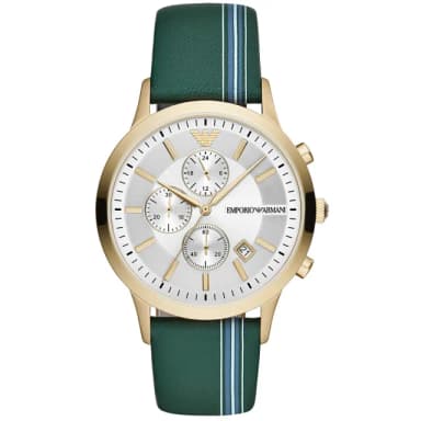 【EMPORIO ARMANI】義式經典三眼計時套表-43mm 禮物 送禮 推薦(AR11233)