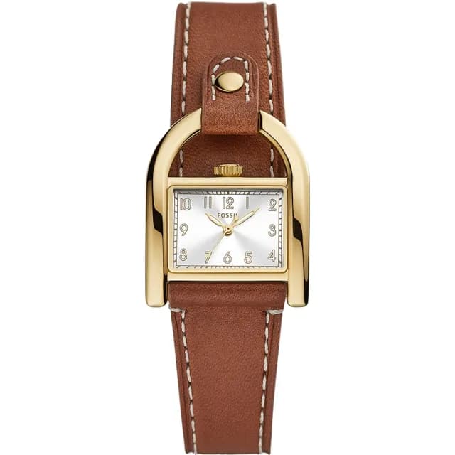 【FOSSIL】Harwell 復古鎖頭造型女錶-28mm 禮物 送禮 推薦(ES5264)