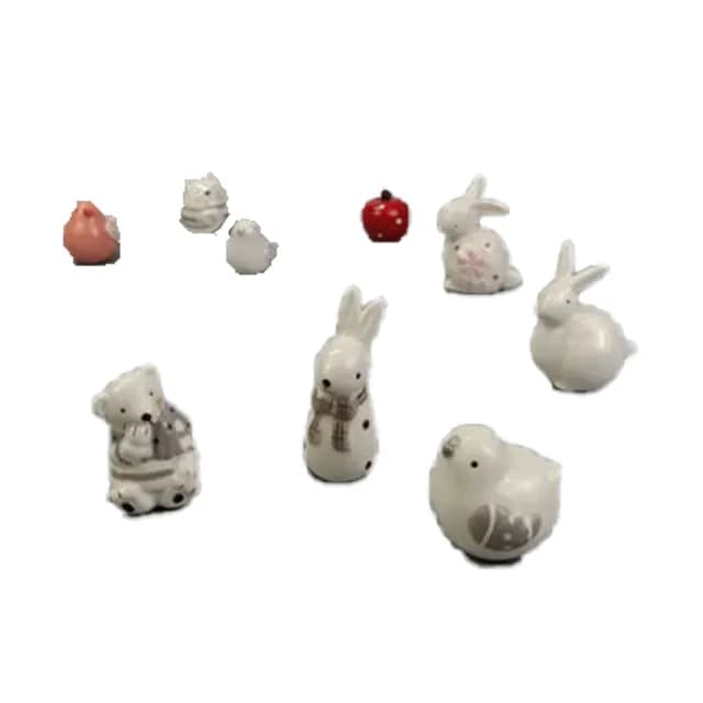 【BonBon naturel】陶瓷太可愛手工小動物9入組(擺飾/小動物/擺件/交換禮物)