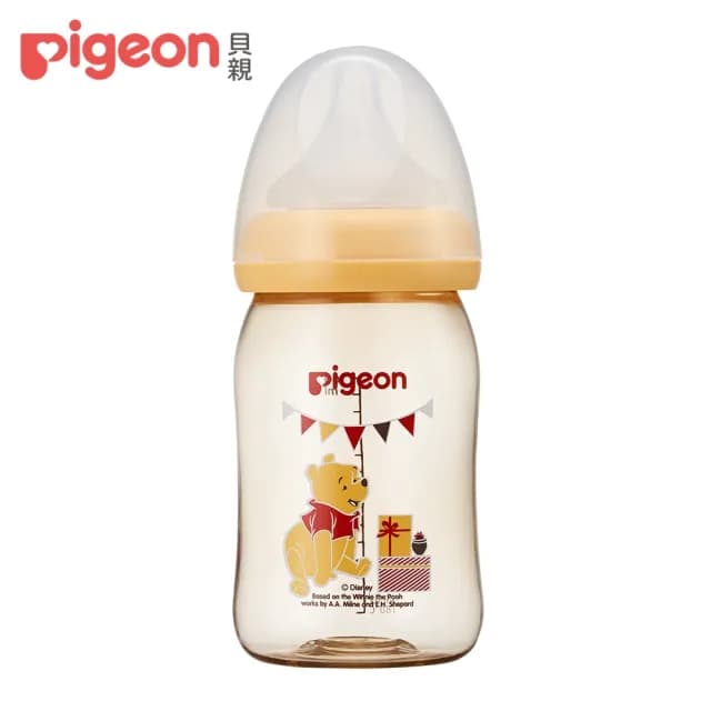 【Pigeon貝親 官方直營】寬口母乳實感PPSU奶瓶160ml/經典迪士尼(2款)
