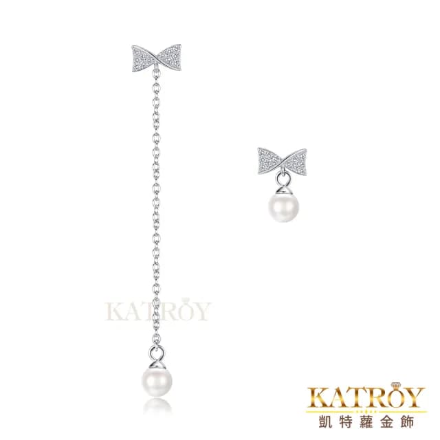 【KATROY】天然珍珠．生日禮物．純銀耳環(5.0-5.5 mm)