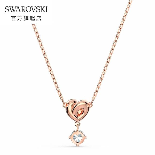 【SWAROVSKI 官方直營】Lifelong Heart 玫金色戀之結鏈墜(Lifelong Heart)