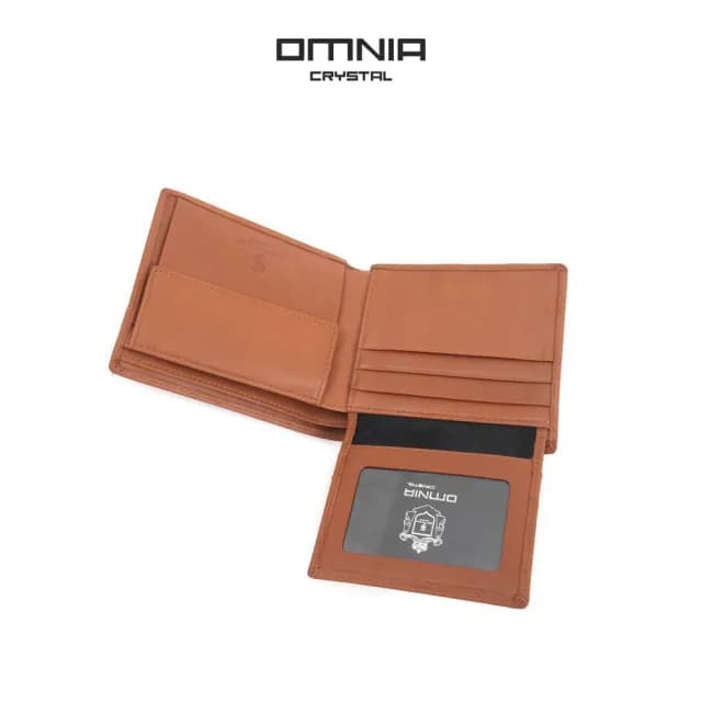 【OMNIA】情人節禮物 七夕 韓國Coin真皮短夾 男用皮夾 鈔票卡片收納皮夾 NO.1083C(真皮包包)