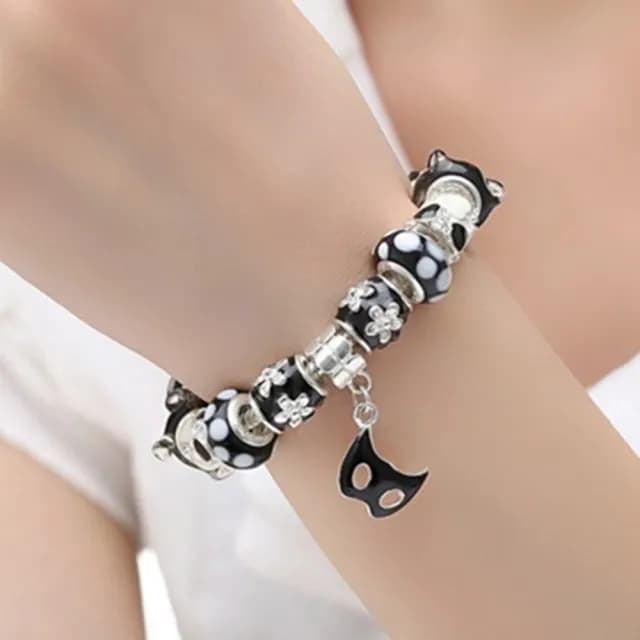 【米蘭精品】現貨+預購 串珠手鍊(琉璃珠創意面具時尚母親節情人節生日聖誕節交換禮物女飾品72l41)