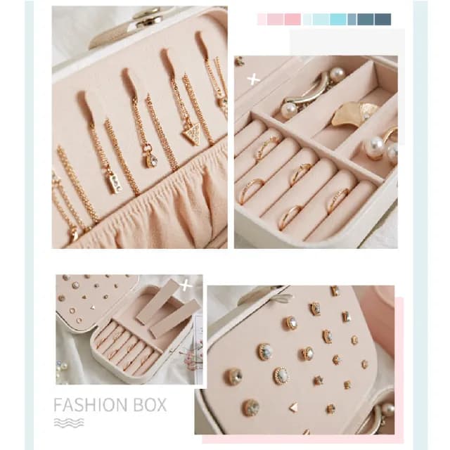 【飾品保護】歐式皮革飾品收納盒(首飾盒 珠寶盒 絨布盒 飾品盒 手鍊盒 戒指盒 展示收納盒)