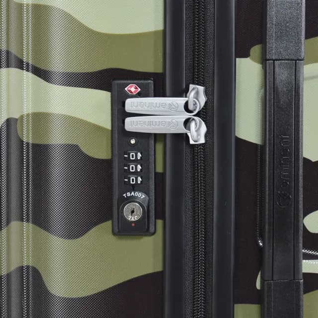 【eminent 萬國通路】官方旗艦館 -20吋 經典迷彩設計PC行李箱 KJ09(共二色)