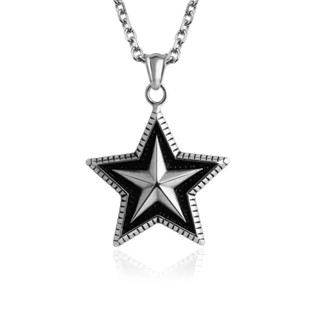 【AchiCat】項鍊．星星．個性．男生(白色情人節禮物)