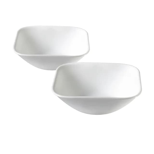 【CorelleBrands 康寧餐具】純白2件式方碗組(B19)