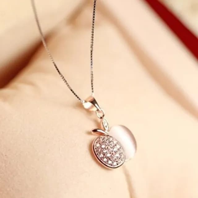 【米蘭精品】現貨+預購 925純銀項鍊鑲鑽吊墜(精緻小巧繽紛亮眼母親節情人節生日聖誕節禮物女飾品73fy25)