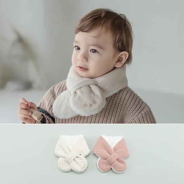 【Happy Prince】韓國製 Rabina雪絨內裡嬰兒童圍巾(保暖寶寶圍脖圍兜口水巾)