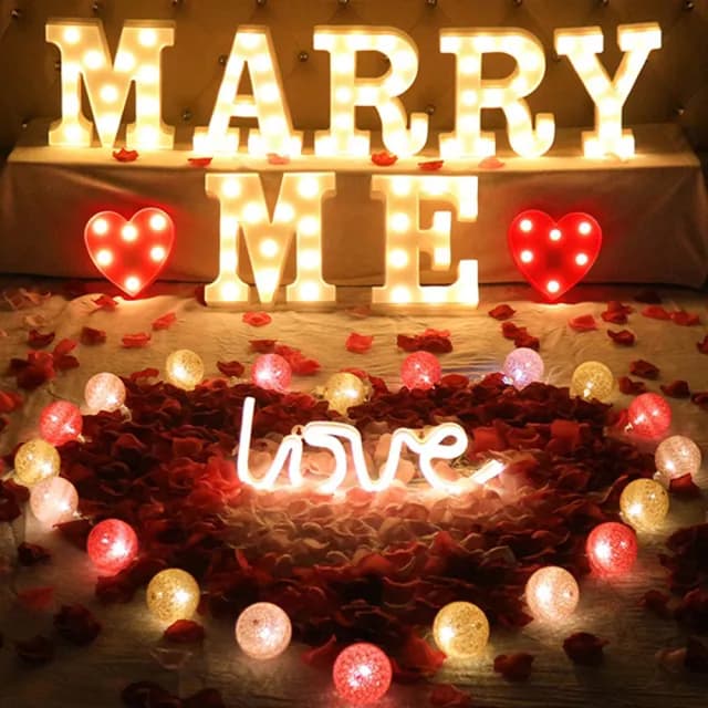 MARRY ME氣球求婚高級套組1組(生日 求婚 告白 氣球 佈置 布置 裝飾)