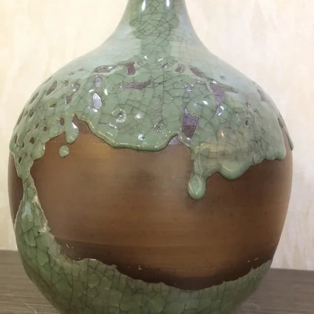 【創藝工坊】青瓷冰裂擋瓶(生活陶 瓷器 青瓷冰裂 極致藝品 擋瓶)