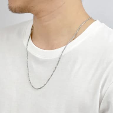 【men life】2MM 螺旋麻花鋼製項鍊(鋼鍊)