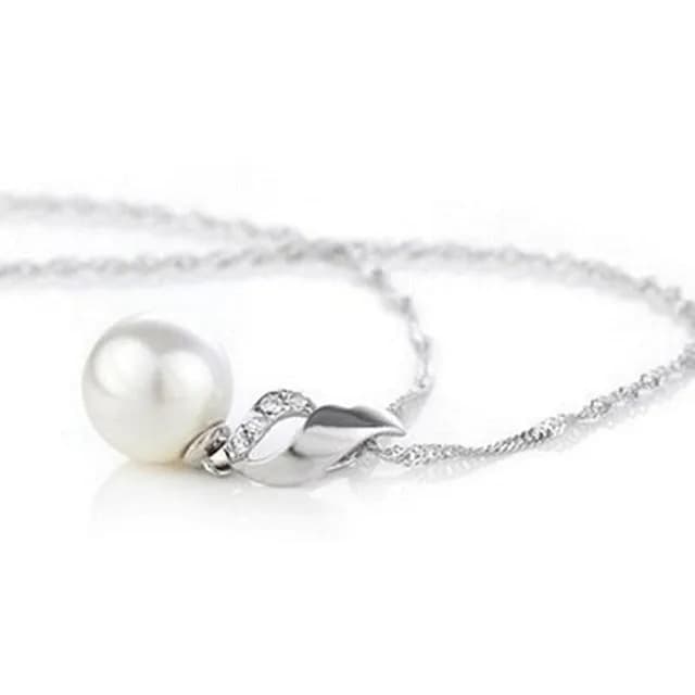 【米蘭精品】現貨+預購 925純銀項鍊珍珠吊墜(高貴優雅簡潔亮眼母親節情人節生日聖誕節禮物女飾品73fy39)