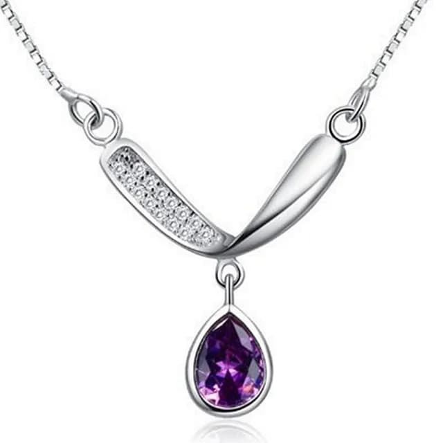 【米蘭精品】現貨+預購 925純銀項鍊鑲鑽吊墜(時尚簡約精緻有型母親節情人節生日聖誕節禮物女飾品73fy70)