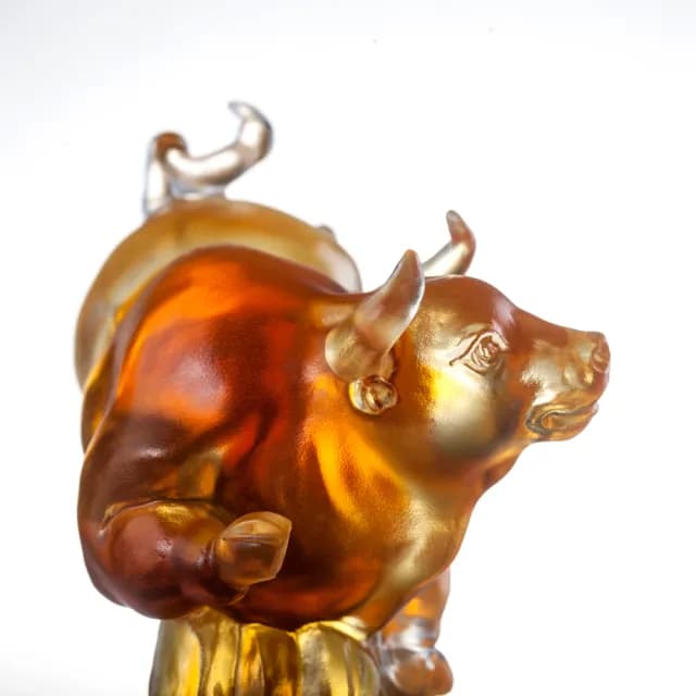 【琉璃工房 LIULI】頂尖 金牛 入厝禮/轉任/感謝(禮/琉璃/禮物/水晶/藝術品/禮贈/企業)