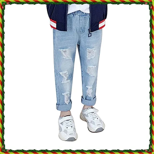 【Baby 童衣】兒童牛仔褲 休閒造型牛仔長褲 兒童長褲 88651(童裝 童褲)