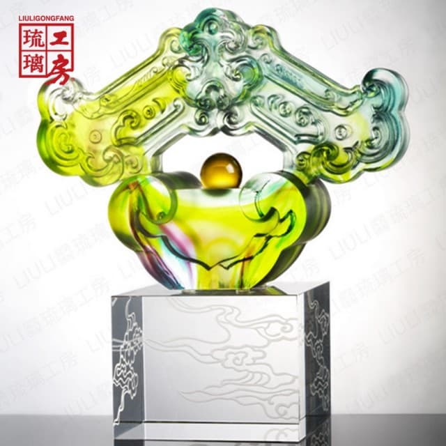 【琉璃工房 LIULI】仁者如意 擺飾 / 文鎮(適合 收藏 生日 榮昇 送禮 搬家 企業贈禮)