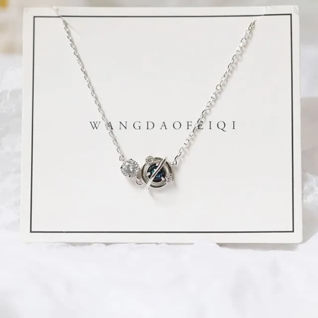 【米蘭精品】現貨+預購 925純銀手鍊鋯石手鏈(琉璃宇宙星球個性情人節生日聖誕節交換禮物女飾品74ar4)