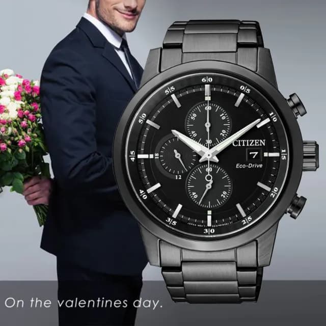 【CITIZEN 星辰】Chronograph系列 型男必備 光動能三眼計時腕錶 禮物 送禮 推薦(CA0615-59E)
