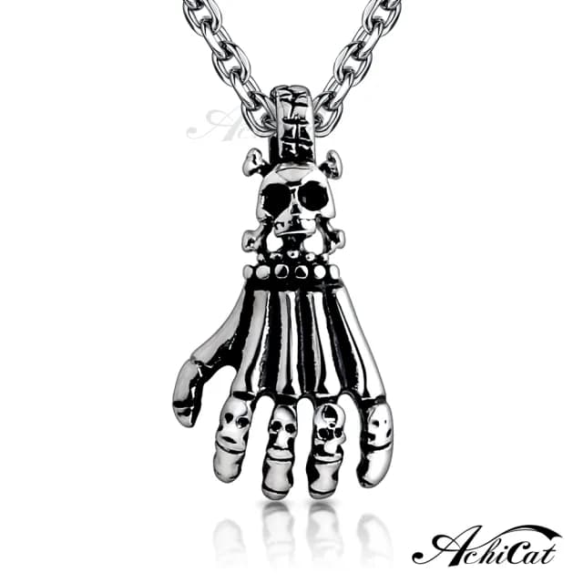 【AchiCat】項鍊．骷髏．魔爪．低敏．男生(白色情人節禮物)