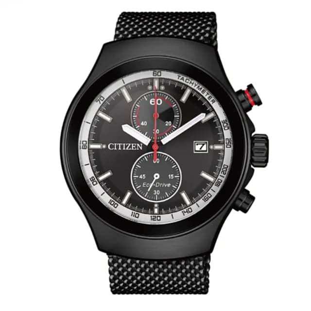 【CITIZEN 星辰】Chronograph系列 型男必備 光動能三眼計時腕錶 畢業禮物 送禮 推薦(CA7015-82E)