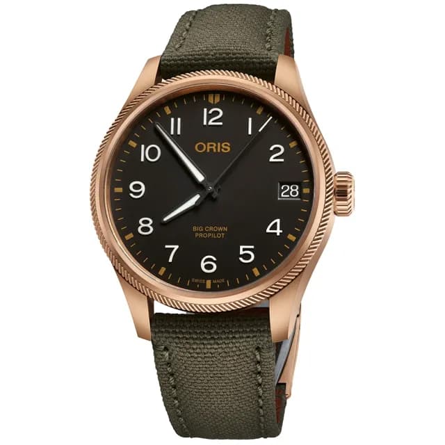 【ORIS 豪利時】Big Crown ProPilot 大日期青銅腕錶-41mm 禮物 送禮 推薦(0175177613164-0732003BRLC)