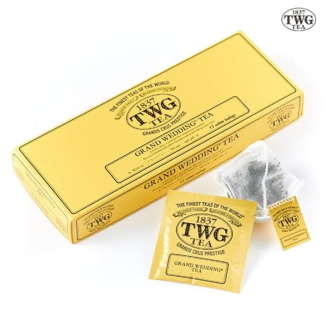 【TWG Tea】手工純棉茶包 皇家婚禮茶 15包/盒(Grand Wedding Tea;紅茶)
