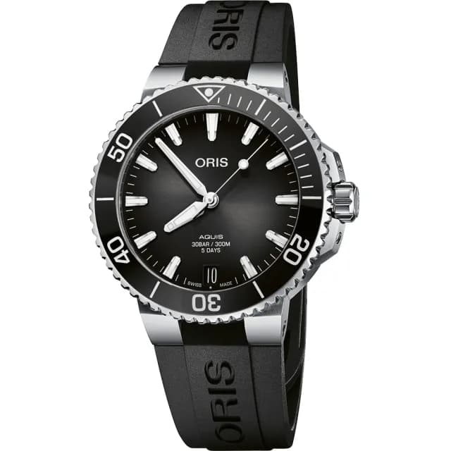 【ORIS 豪利時】Aquis 五日鍊全新自製機芯 Calibre 400 潛水錶 禮物 送禮 推薦(0140077694154-0742274FC)