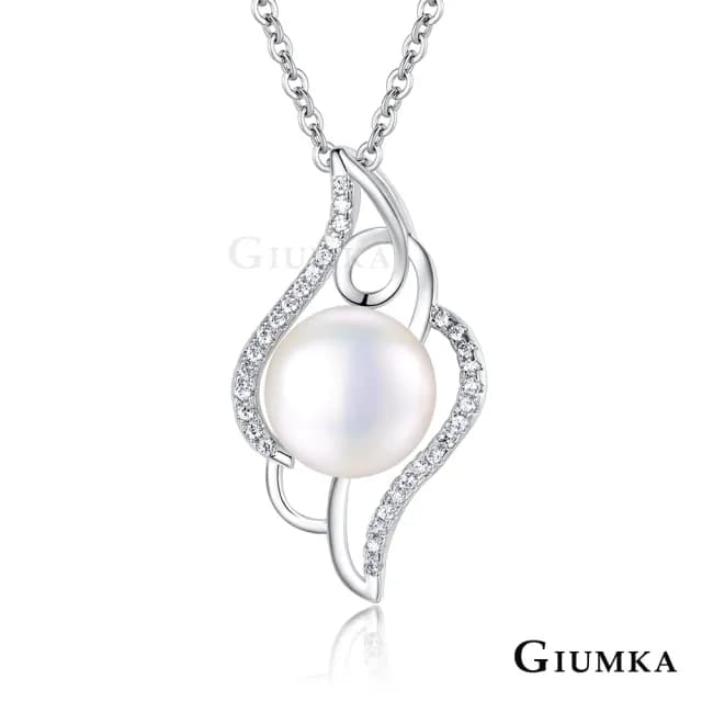 【GIUMKA】天然珍珠項鍊 精鍍正白K 風姿 生日 母親節禮物首選 MN09020(綠色)