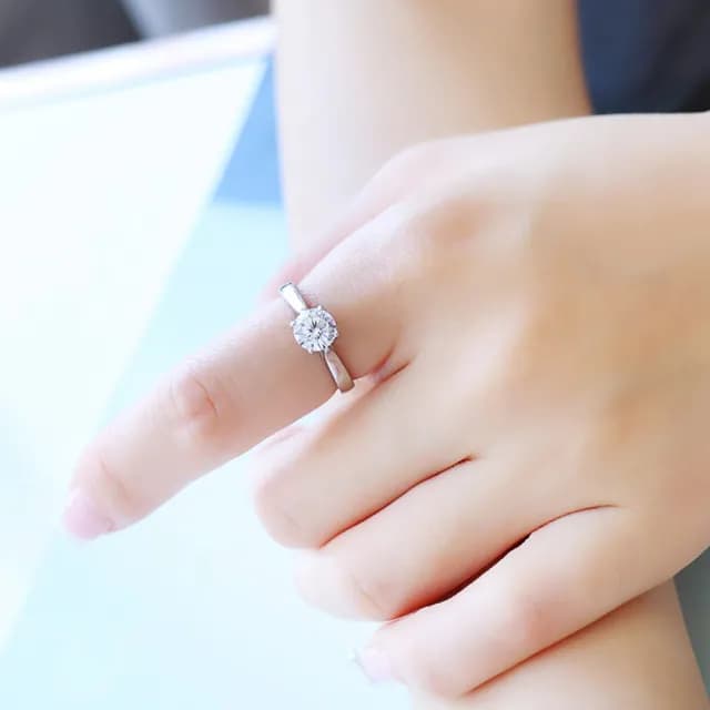 【米蘭精品】現貨+預購 莫桑鑽戒指925純銀開口戒(2ctD色八心八箭極簡情人節生日禮物女飾品73yk19)